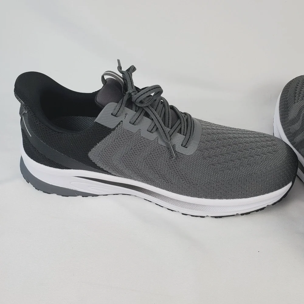Orthofeet Tilos Hands-Free Wide Shoes Men's Size 11.5 2E Gray w/ Arch Boosters